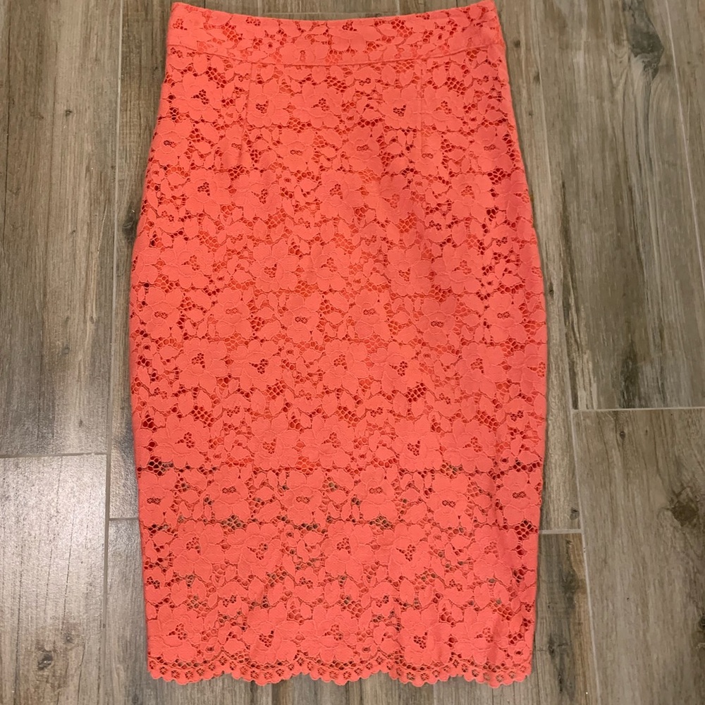 Marciano Aisha lace skirt in melon